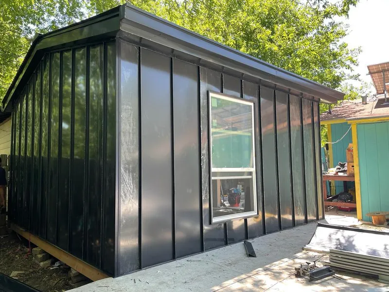 Black standing seam metal wall panels for Metal Roof Installation in Mentor